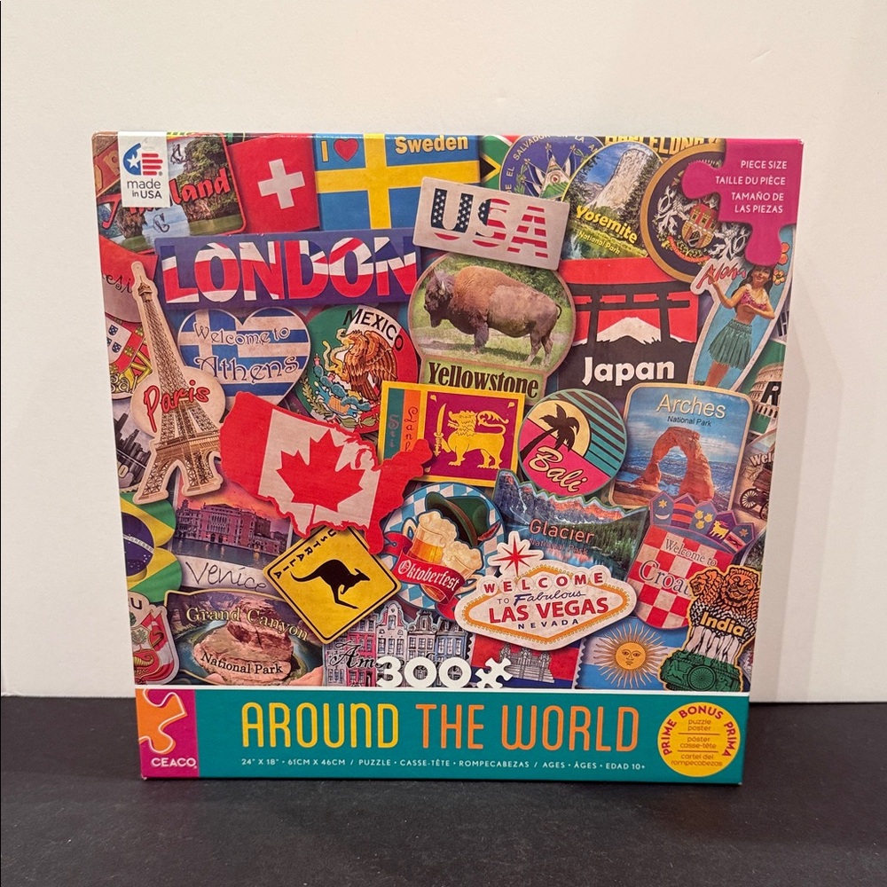 Ceaco jigsaw puzzle Around the World 300 pieces SALE🔴3/$25!